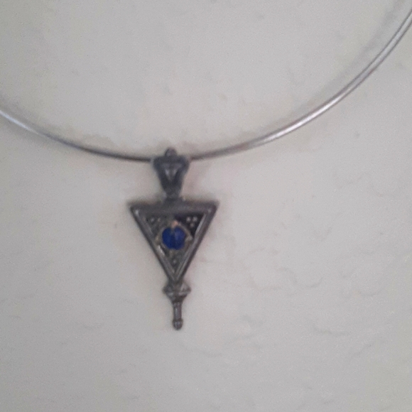 Genuine silver and lapis pendant. - Picture 3 of 5